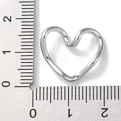 Rack Plated Brass Heart Links KK-Z039-33P-1