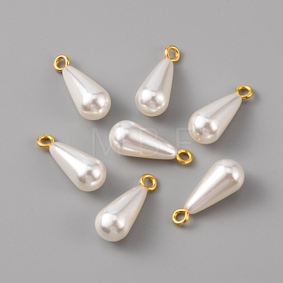 ABS Plastic Imitation Pearl Pendants KY-WH0045-25B-G-1