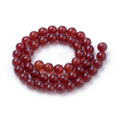 Natural Carnelian Beads Strands X-G-S259-32-6mm-1