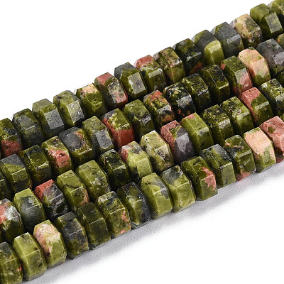 Natural Unakite Beads Strands G-N357-14A-10-1