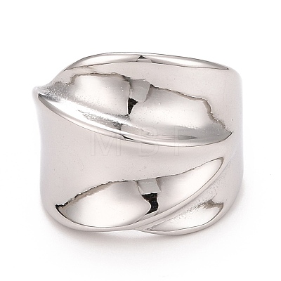 Non-Tarnish 304 Stainless Steel Textured Chunky Ring for Men Women RJEW-B040-22P-1