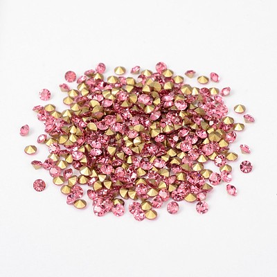 Back Plated Grade A Diamond Glass Pointed Rhinestone RGLA-SS28-024-1