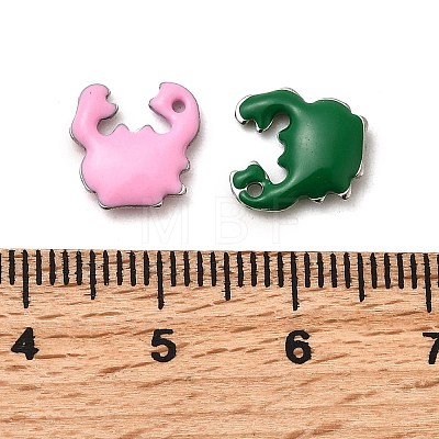 304 Stainless Steel Enamel Charms STAS-Q363-14E-P-1