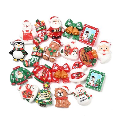 Christmas Opaque Resin Cabochons CRES-Z015-01A-1
