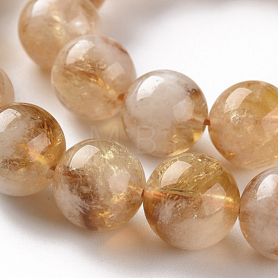 Heated Natural Citrine Beads Strands G-S362-105D-1