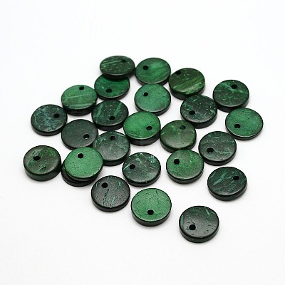 Dyed Flat Round Coconut Charms COCO-N001-02-12mm-1