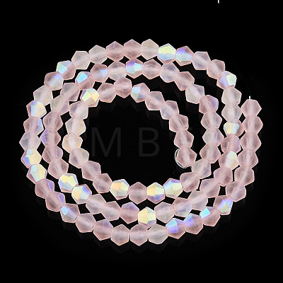 Imitate Austrian Crystal Bicone Frosted Glass Beads Strands EGLA-A039-T2mm-MB26-1