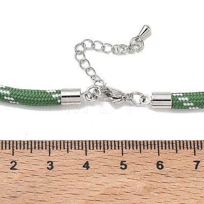 Ployester Core-Wrapped Round Cord Necklace Making KK-CBACFA2-03P-23-1