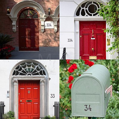 Iron Home Address Number AJEW-WH0126-24D-1