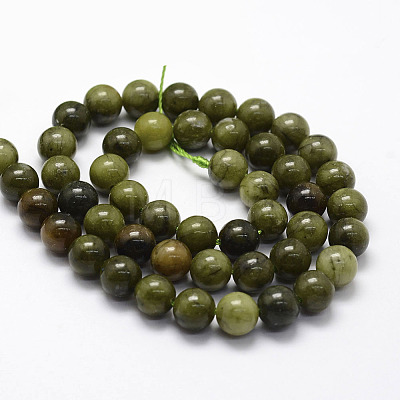 Natural Chinese Jade Beads Strands X-G-F363-8mm-1