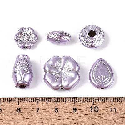 Pearlized Opaque Acrylic Beads OACR-T029-04D-1