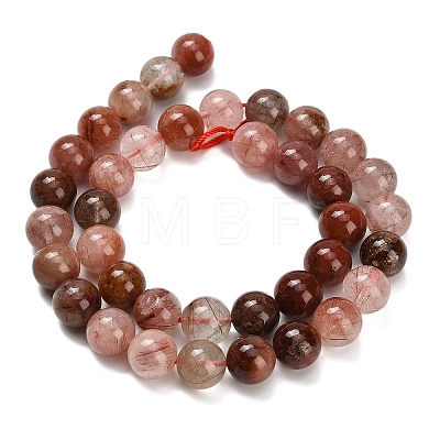 Natural Red Rutilated Quartz Beads Strands G-G300-A02-10mm-1
