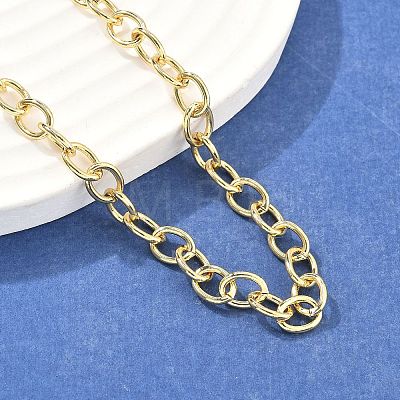 Brass Cable Chain Necklaces NJEW-H206-15G-1