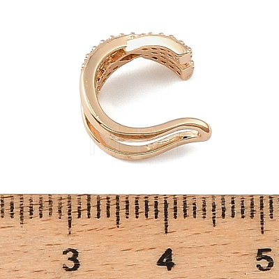 Brass Rhinestone Cuff Errings RB-Z001-03G-1