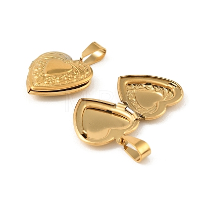 316 Stainless Steel Locket Pendants STAS-K321-23G-1