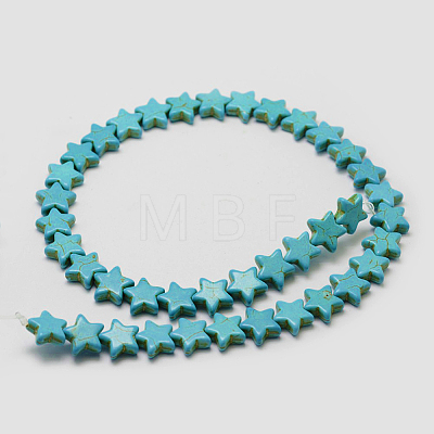 Synthetic Howlite Bead Strands X-G-P228-13-12x12mm-1