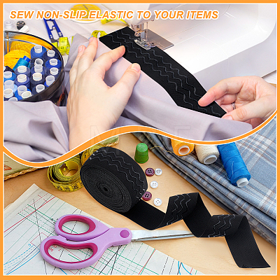 8 Yards Polyester Non Slip Knitted Elastic Cord SRIB-BC0001-25-1