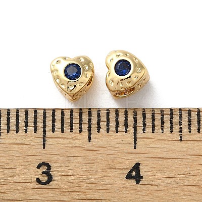 Valentine's Day Brass Micro Pave Cubic Zirconia Beads KK-P256-10G-03-1