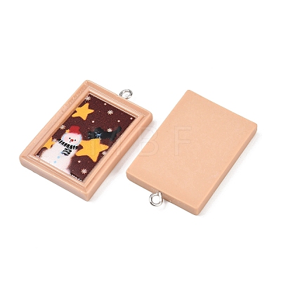 Christmas Opaque Resin Pendants RESI-I350-03-1