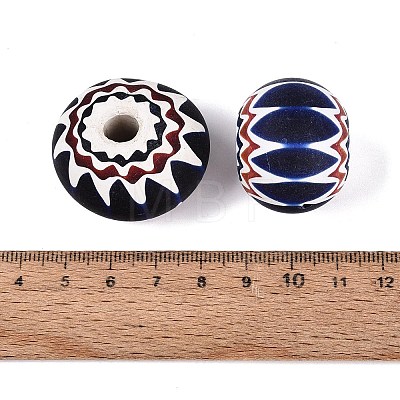 Handmade Millefiori Glass Rondelle Beads LA-N002-36A-1