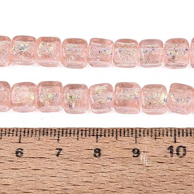 Handmade Foil Glass Beads Strands FOIL-Q002-04J-1