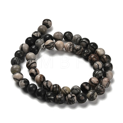 Natural Wood Lace Stone/Blue Spot Jasper/Black Netstone/Opal/Cherry Blossom Glass Beads Strands G-P562-C-02-1