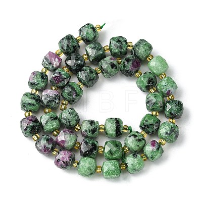 Natural Ruby in Zoisite Beads Strands G-Q010-A02-01-1