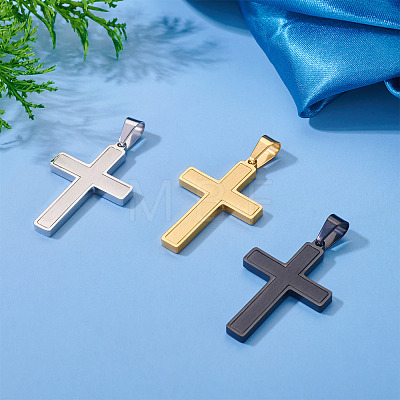 1Pc Brushed 304 Stainless Steel Pendants STAS-TADJ0001-07G-1