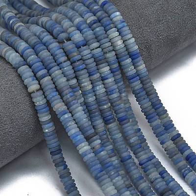 Frosted Natural Blue Aventurine Beads Strands G-K389-C11-01-1