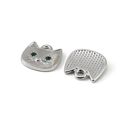 Alloy Micro Pave Sea Green Cubic Zirconia Pendants FIND-H024-15P-1