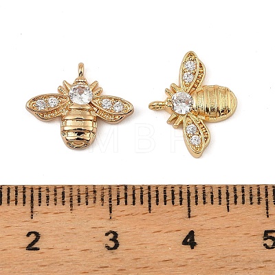 Brass Micro Pave Cubic Zirconia Pendants KK-K374-18G-1