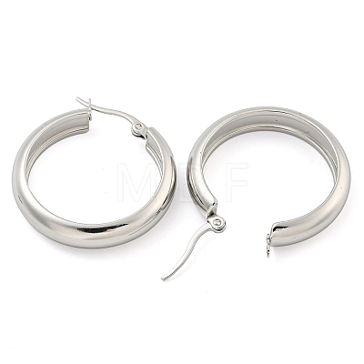 Tarnish Resistant 202 Stainless Steel Hoop Earrings X-EJEW-H003-38P-04-1