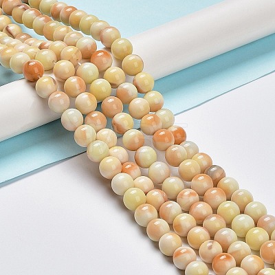 Glass Round Beads Strands GLAA-M044-01G-1