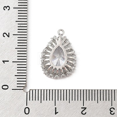 Brass Micro Pave Cubic Zirconia Pendants KK-E791-02P-1