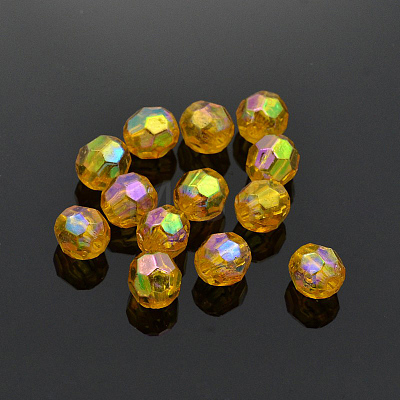 Eco-Friendly Transparent Acrylic Beads PL642-24-1