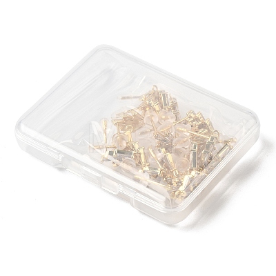 Brass Stud Earring Findings LS-ZIRC-L096-16G-1