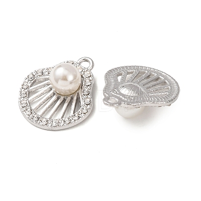Alloy & ABS Imitation Pearl & Rhinestone Pendants FIND-K030-18A-P-1