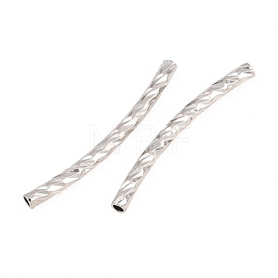 Brass Texture Curved Tube Beads KK-H250-01B-P-1