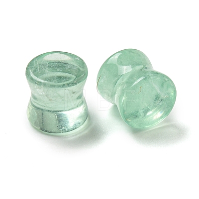 Natural Green Aventurine Ear Gauges Flesh Tunnels Plugs EJEW-P293-02B-1