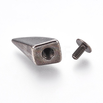 Zinc Alloy Craft Solid Screw Rivet PALLOY-WH0018-01B-1