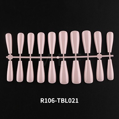 Solid Color Plastic Seamless Toe False Nail MRMJ-R106-TBL021-1