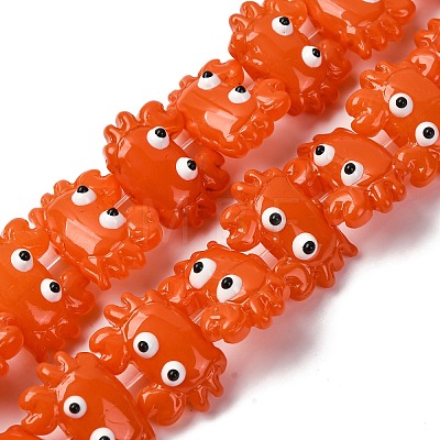 Transparent Glass Enamel Beads LAMP-V001-08K-1