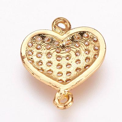 Brass Micro Pave Cubic Zirconia Links ZIRC-E118-20-1