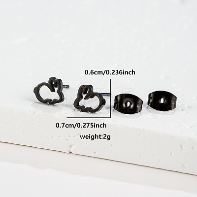 201 Stainless Steel Stud Earrings FS-WGB18B1-12-1