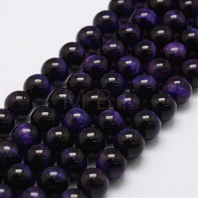 Natural Tiger Eye Bead Strands G-P230-08-D-10mm-1