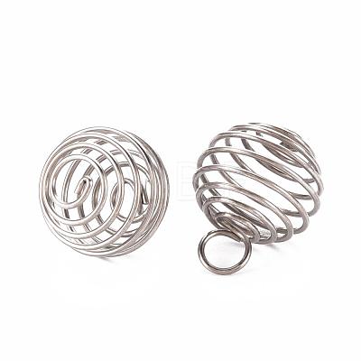 304 Stainless Steel Wire Pendants STAS-ZX013-22-14mm-P-1