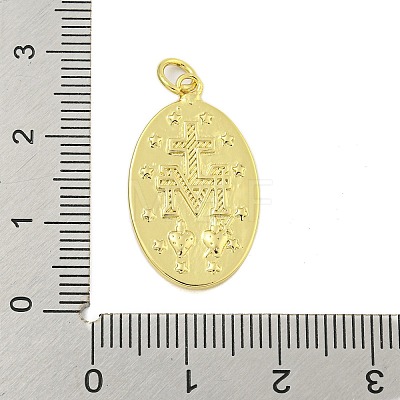 Rack Plating Brass Micro Pave Clear Cubic Zirconia Pendants KK-U021-02G-1