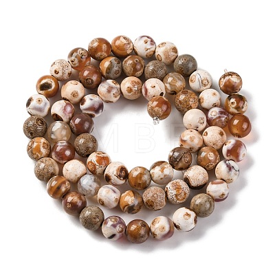 Natural Fire Crackle Agate Beads Strands G-G163-A01-01-1