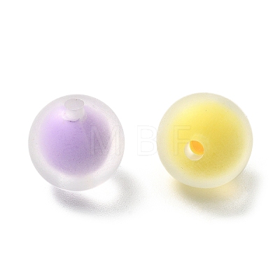 Frosted Transparent Acrylic Beads OACR-A032-14C-1