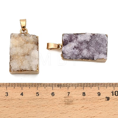 Natural Druzy Agate Pendants GG-K002-20-1